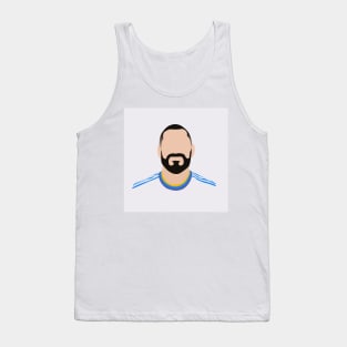 Karim Benzema Minimalistic Face Art Tank Top